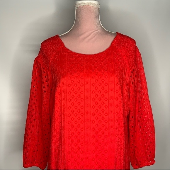 VINCE Camuto Cotton Eyelet Dress. - Picture 3 of 12